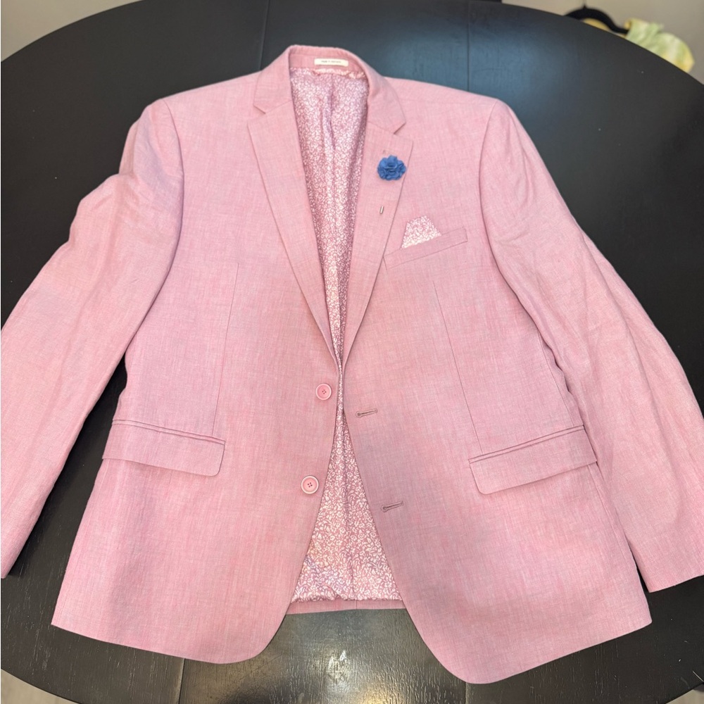 Mens Pink Blazer Slim Fit